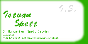 istvan spett business card